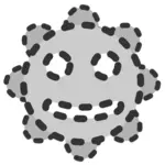 Símbolo gris emoticono