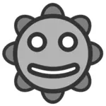 Emoticon grey icon