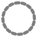 Ícone do círculo cinza