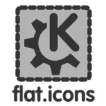 Логотип с плоскими иконками