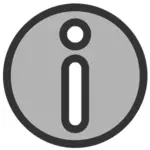 Informační ikona šedá barva