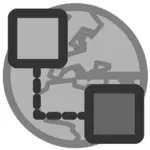 Ícone de conexão do globo mundial