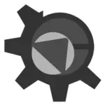 Gear monochrome ikon clip art