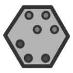 ClipArt-ikonen Hexagon