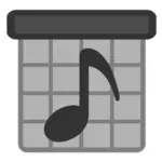 Icona musica software colore grigio