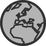 Obiekt clipart z symbolami świata globusa