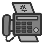 Vektor-ClipArt mit Faxsymbol