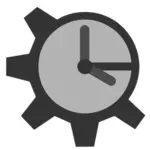 Gear clock icon