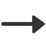 Icono final de flecha de línea