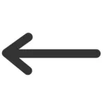 Icono de punta de flecha de línea izquierda