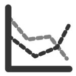 Icono de diagrama de gráfico de líneas