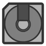 Gray disk icon