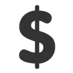 Symbol dolara ikony pieniądza