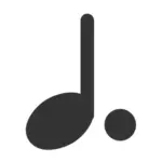 Gestippeld nota muzikaal symbool