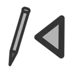 Bleistiftgrau Symbolsymbol