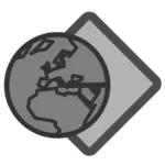Symbol ikony świata globusa