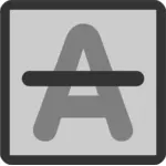 Буква A с ударом через векторное изображение
