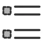 Unsorted list vector icon