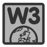 W3 유효성 검사기 벡터 아이콘
