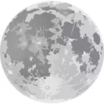 ירח מלא בגווני אפור ציור