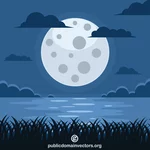 Malam dengan bulan purnama