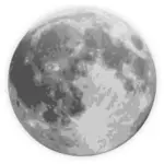 איור וקטורי של תחזית מזג האוויר צבע הסמל של ירח מלא