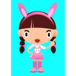Illustration vectorielle de Bunny girl