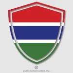 Gambia Flagge Wappen Schild