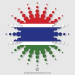 Gambian lipun halftone-muotoilu