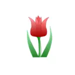 Tulipanutklippet blomst vektor