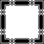 Gambar vektor perbatasan geometris kotak hitam dan putih