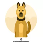 Dibujos animados del perro pastor alemán