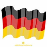 Machając flagą Niemiec