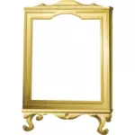 Vektorové grafiky volně stojící zrcadlo s dřevěným rámem