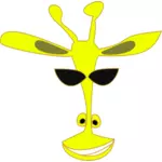 Clipart vectoriels de sourire de la girafe