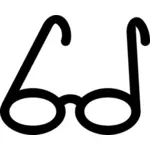 Eyeglasses vector silhouette