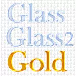矢量绘图的玻璃和金筛选器文本