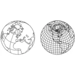 Två glober