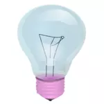 Vektorritning av transparent glödlampa
