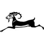 Dibujo vectorial de cabra griego