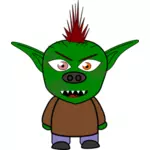 Grüne Cartoon goblin