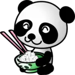 Panda og ris