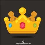 Kultainen kuninkaallinen kruunu