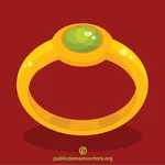 Gambar vektor cincin emas