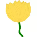 Gul blomma illustration