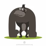 Arte de clipe de desenho animado da besta gorila