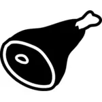 Immagine vettoriale icona di prosciutto