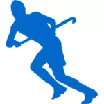 Imagen vectorial de silueta del miembro del equipo de hockey sobre hierba