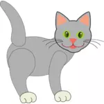 ציור וקטורי חתול מחייך