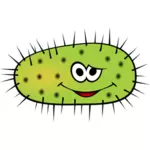 Zabawny zielony bactera